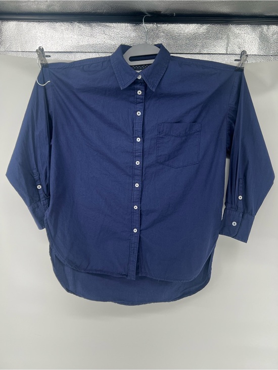 Maeve Tops - Maeve (Anthropologie) Indigo tailored Button-Down Women's Shirt, S, Capsule